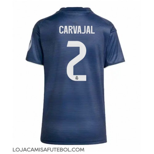 Camisa de Futebol Real Madrid Daniel Carvajal #2 Equipamento Secundário Mulheres 2025-26 Manga Curta
